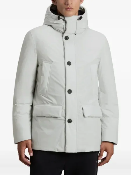 Geacă Woolrich cu glugă alb