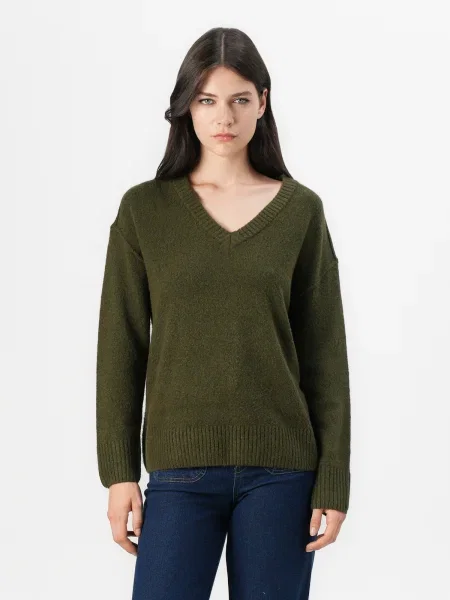 VERO MODA Pulover VMILSE închis verde