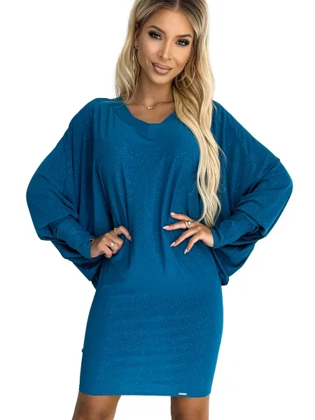 Мини рокля Numoco синьо