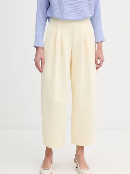 Max&Co. pantaloni straight pentru femei MCOACANTO galben