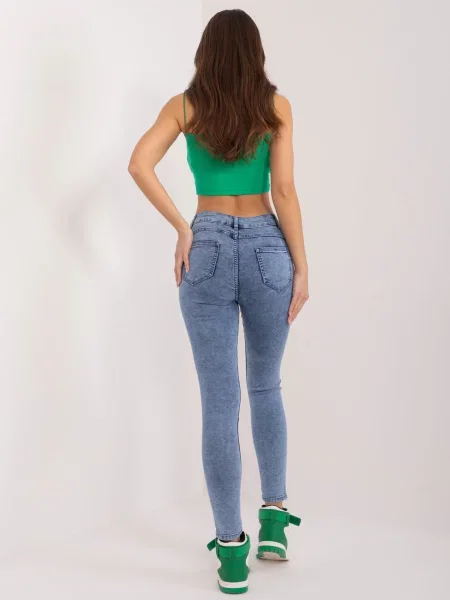 Pantaloni Fashionhunters albastru