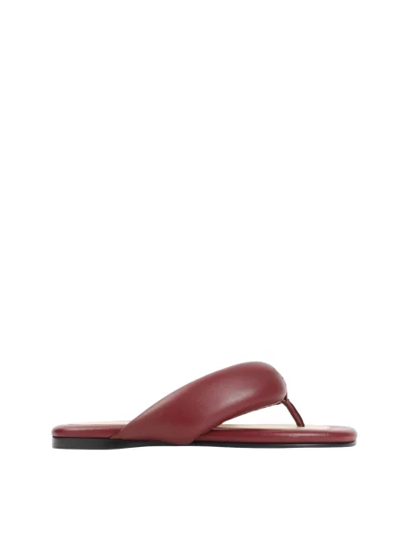 Sandały Carven skórzane czerwone