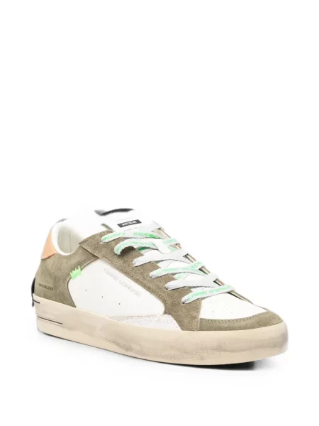 Sneakerși Crime London din piele verde
