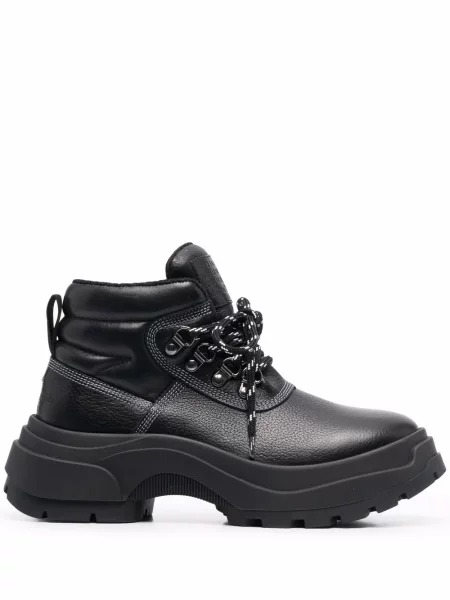 Botine Maison Margiela cu șireturi din piele negru