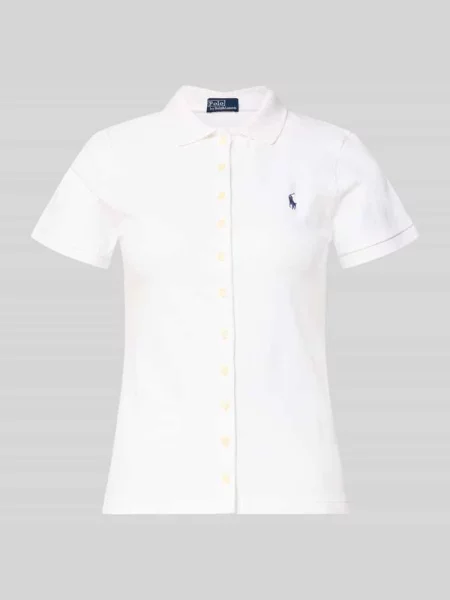 Koszulka polo z listwą guzikową Polo Ralph Lauren biała