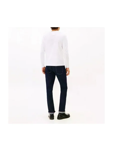 Tricou cu mânecă lungă Tommy Hilfiger alb
