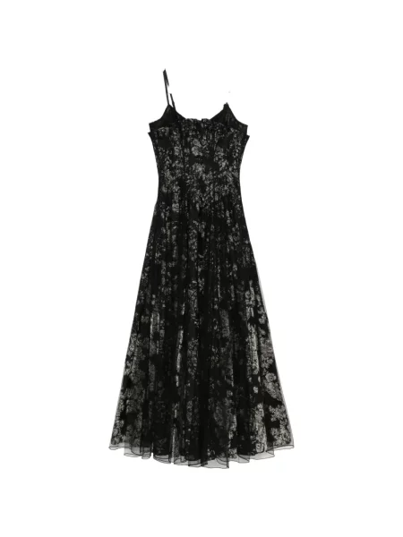 Rochie Quetsche cu model floral din tul negru