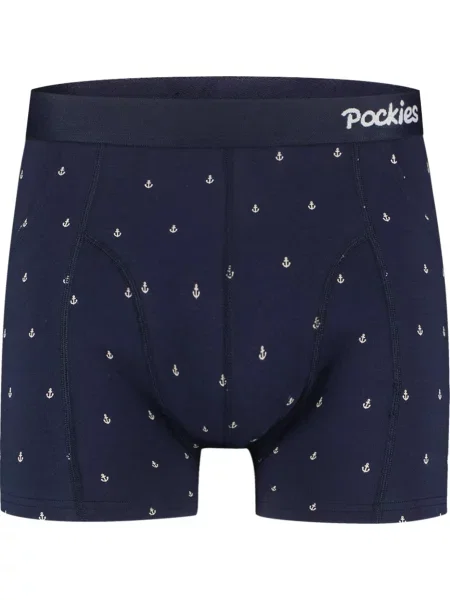 Pockies Boxeri albastru închis / murdar alb