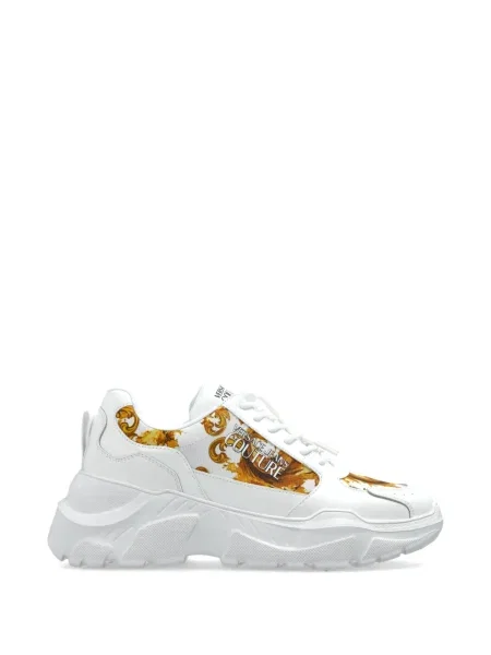 Sneakerși Versace Jeans Couture cu șireturi din dantelă alb