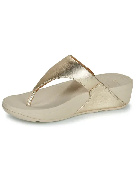 Pantofi Fitflop din piele auriu
