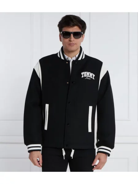 Tommy Jeans Átmeneti dzseki / fehér fekete