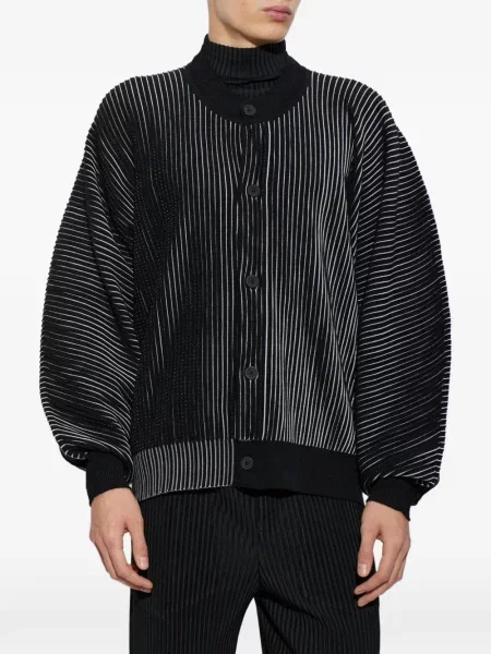Ριγέ ζακέτα Homme Plissé Issey Miyake μαύρο
