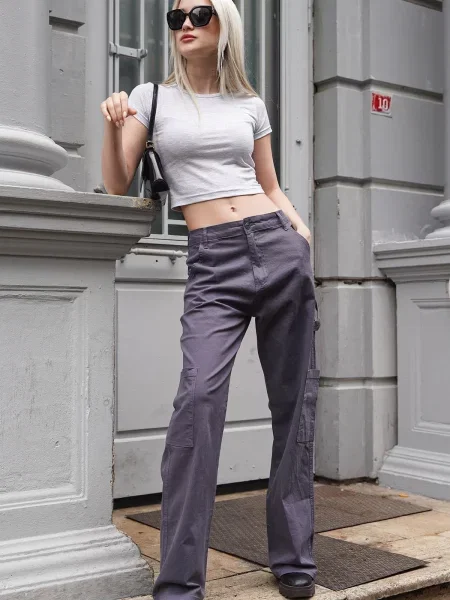 Pantaloni cargo Madmext gri