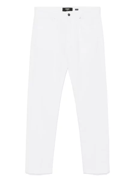 Blugi Fendi cu broderie alb