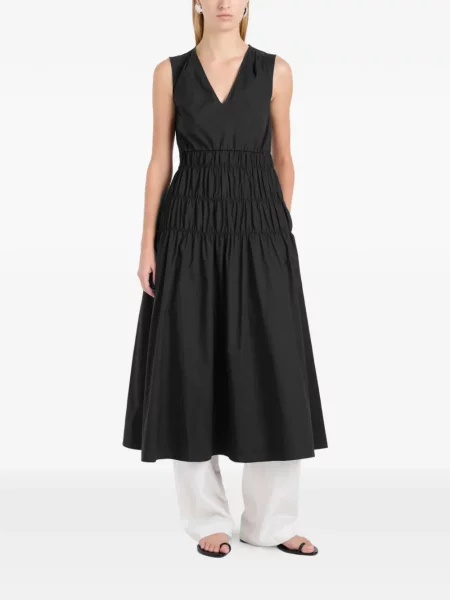 Rochie midi Proenza Schouler White Label din poplin alb