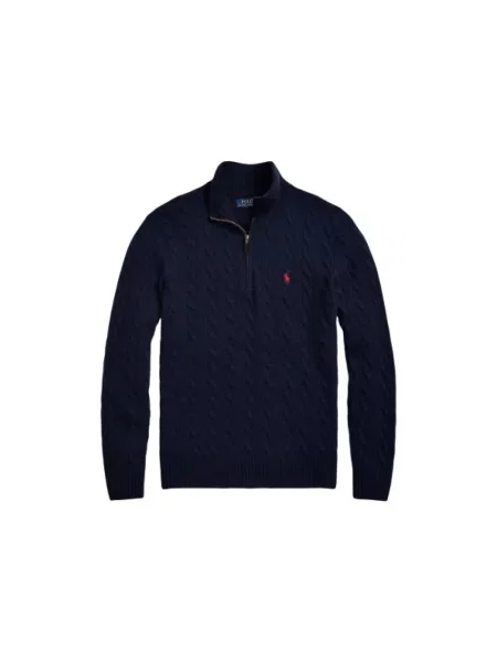 Sweter Polo Ralph Lauren z kaszmiru niebieski