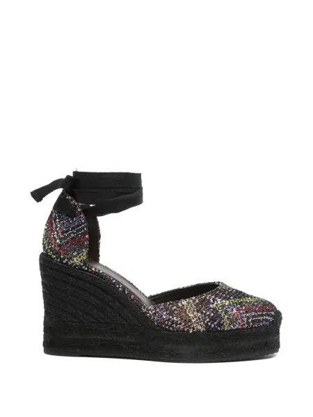 Espadrile Missoni cu pană negru