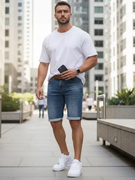 Pantaloni scurți Dstreet albastru
