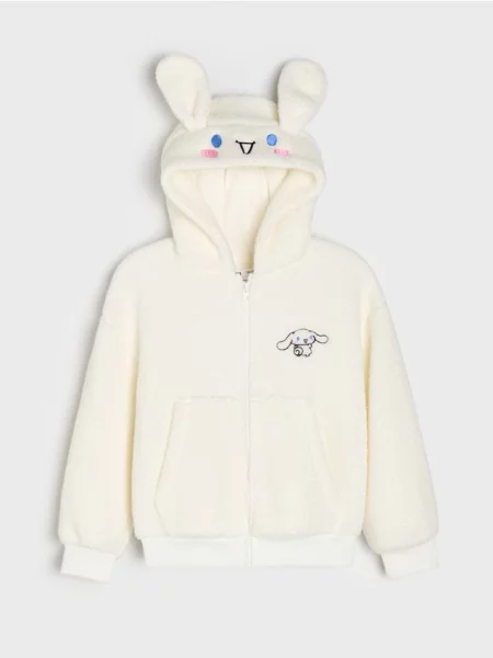 Sinsay Mikina s výšivkou Cinnamoroll krémová