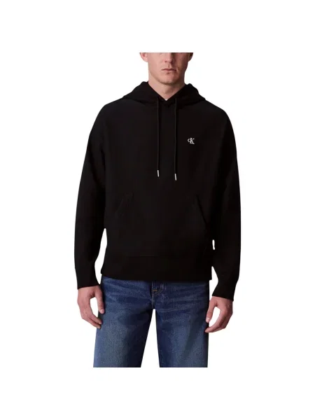 Froté mikina Calvin Klein Jeans čierna