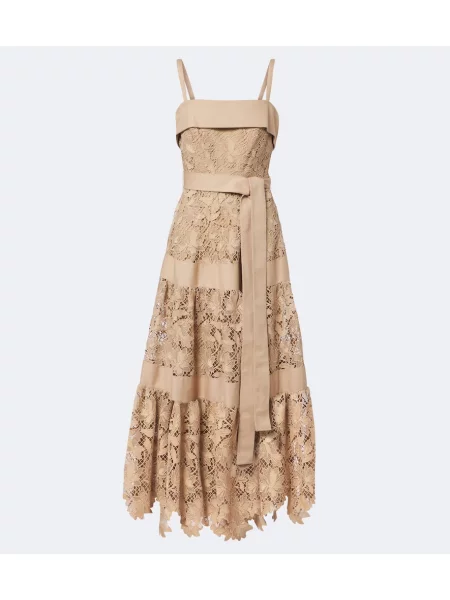 Maxi šaty Elie Saab hnedá