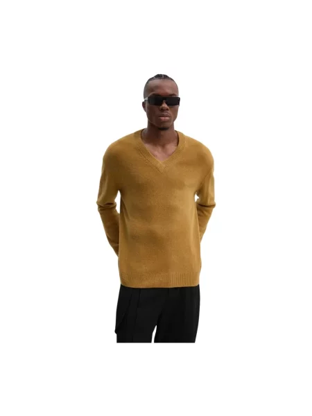 Sweter A.p.c. wełniany brązowy