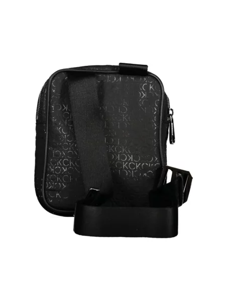 Torba Calvin Klein biznesowa z logo na ramiączkach czarna