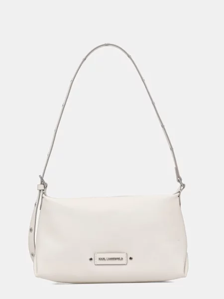 Karl Lagerfeld torebka bagietka skórzana K/EYELETS beżowa