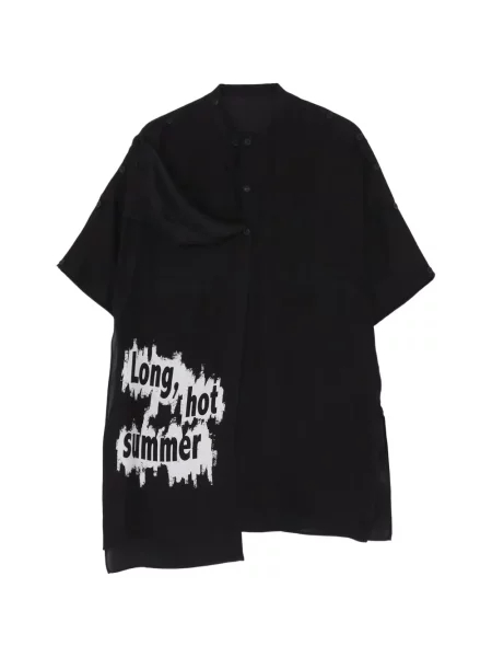 Риза Yohji Yamamoto с принт черно