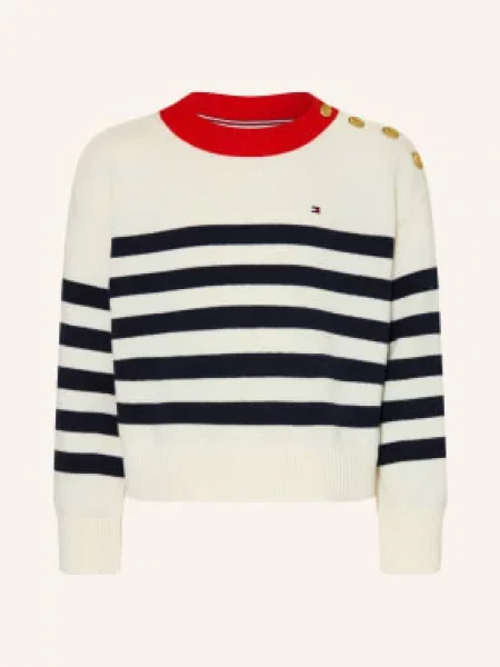 Tommy Hilfiger Svetr / červená / tmavě modrá bílá