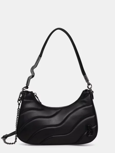 Steve Madden geantă crossbody pentru femei cu imitație de piele Bazura negru