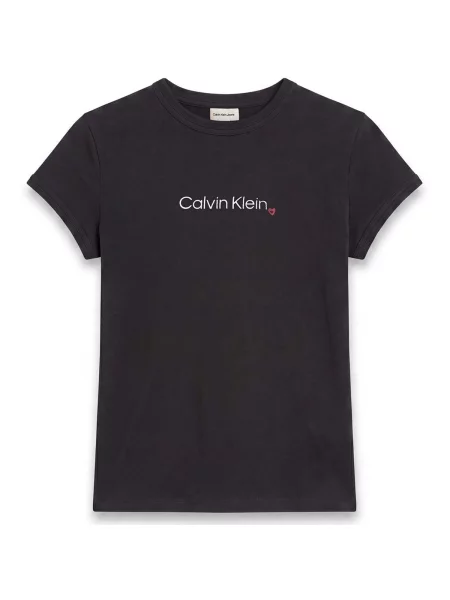 Majica Calvin Klein Jeans s uzorkom srca crna
