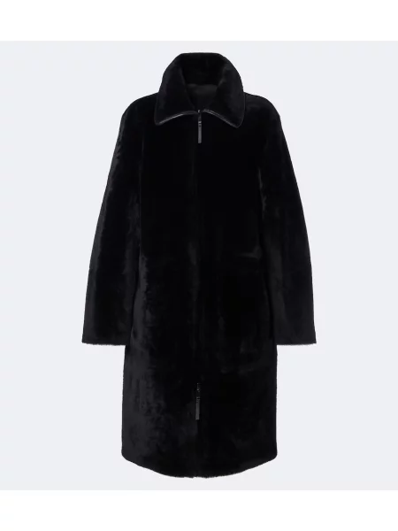 Reversibil haină din piele de oaie Joseph din piele negru