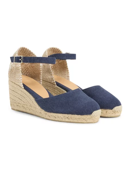 Espadryle Castaner na sprzączkę niebieskie