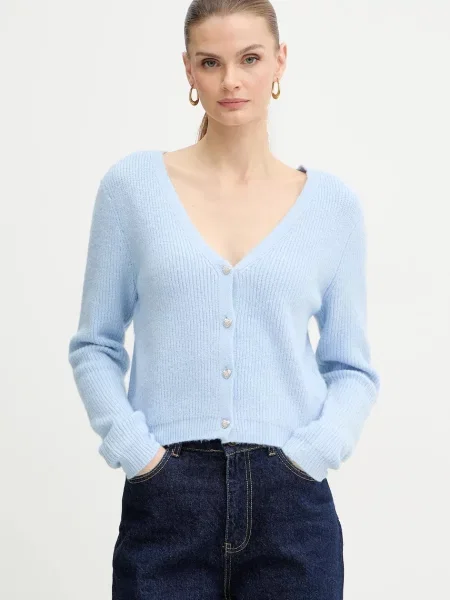 Morgan kardigan z domieszką wełny MIMO MIMO niebieski