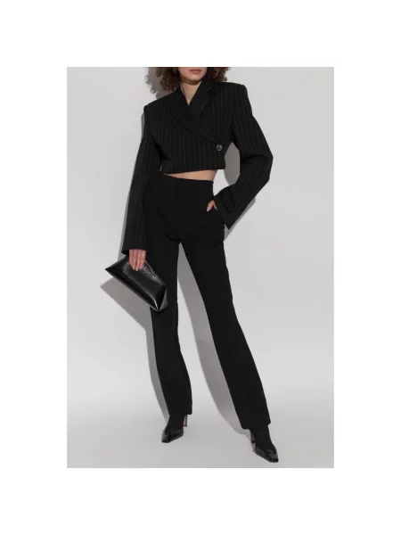 Sportmax marynarka Utopia dwurzędowa gładka czarny