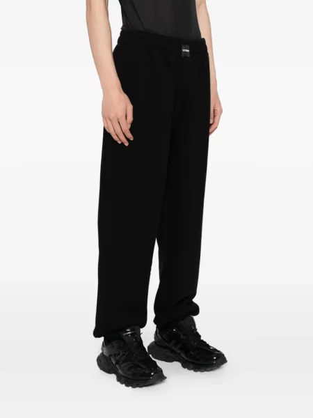 Pantaloni Vetements cu broderie negru