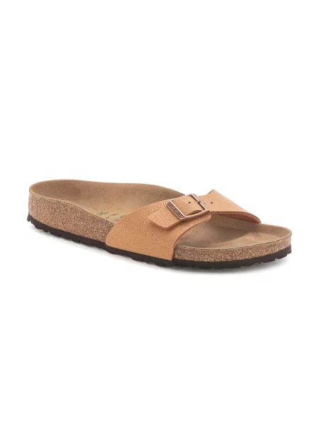 Birkenstock Madrid Vegan Birko-Flor Nubuck Narrow Fit Kobiety Sandały Birkenstock Jasnobrązowy Size: 5