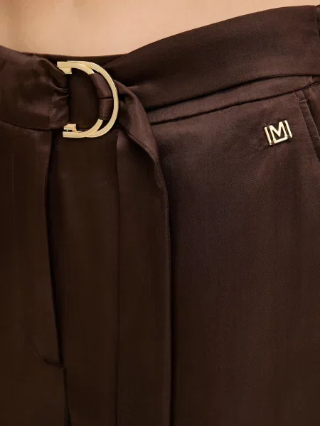 Штани Marciano Guess IVA широкі висока посадка коричневий