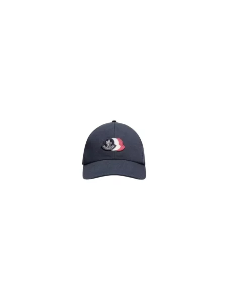 Czapka z daszkiem Moncler retro niebieska