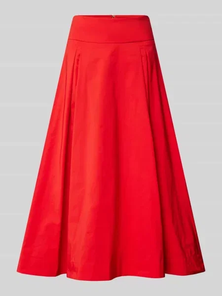 Spódnica midi z kontrafałdami model ‘Hosanna’ Essentiel Antwerp czerwona