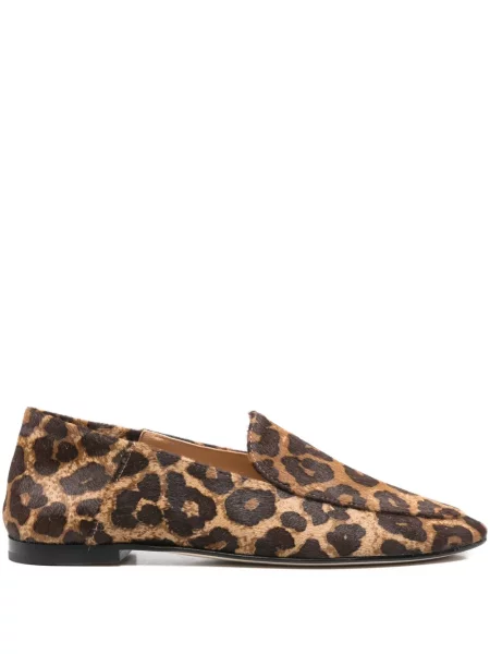 Pantofi loafer Dear Frances cu imagine cu imprimeu animal print maro