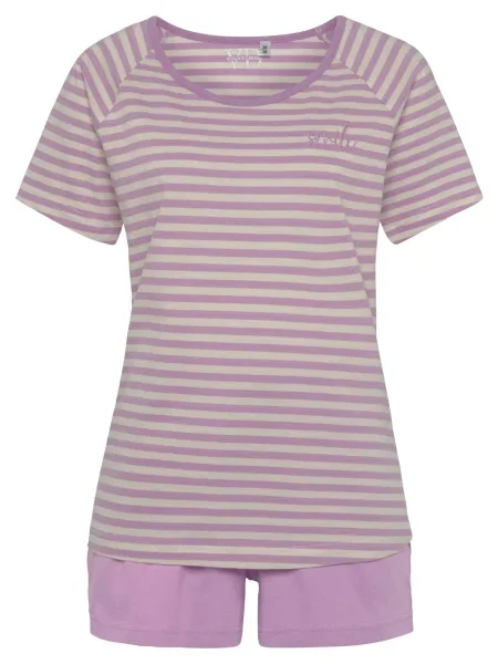 VIVANCE Kratke hlače za spanje Dreams kremna / lila