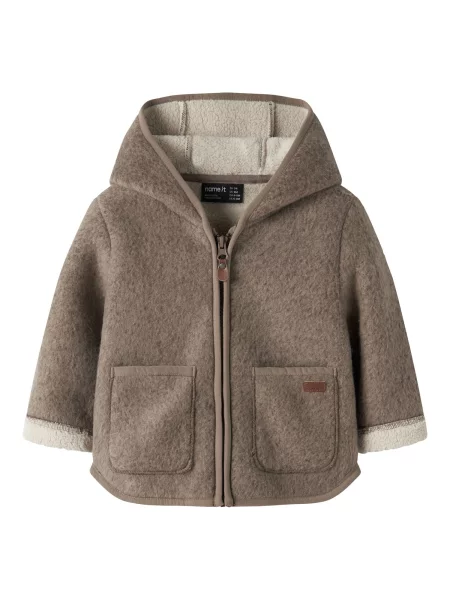 NAME IT Jachetă fleece NBNMILY mokka maro