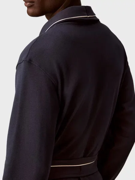 Халат Calvin Klein на запах синій