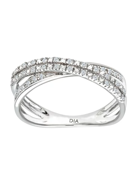 DIAMANT LETERNEL Prsten Ring aus Weißgold mit Karat Diamant stříbrná
