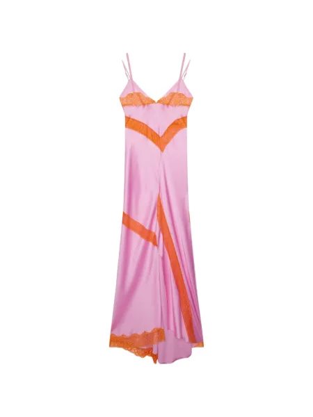 Maxi rochie maxi Msgm din dantelă de costum roz