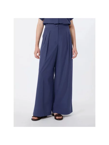 Spodnie Weekend Max Mara niebieskie