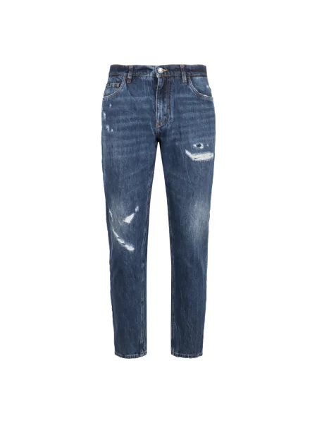 Szerokie jeansy Dolce And Gabbana niebieskie