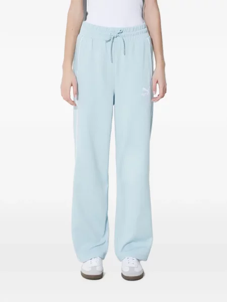 Pantaloni Puma cu broderie cu dungi alergare albastru